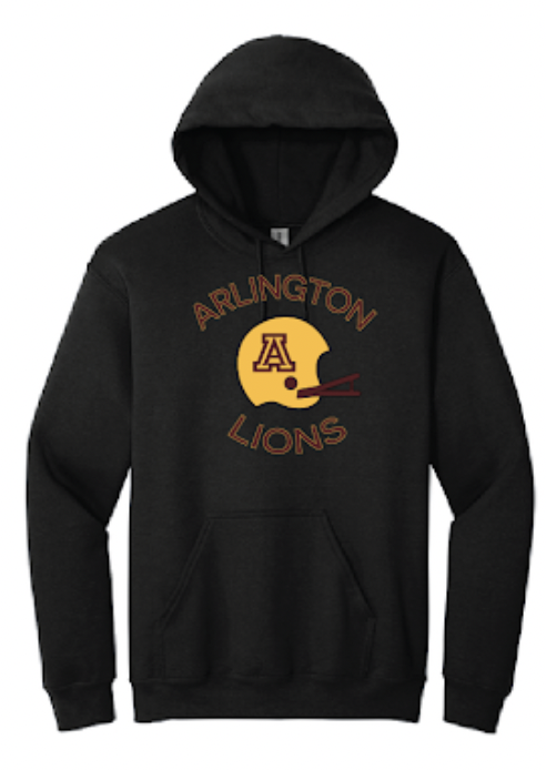 BLACK HOODED SWEATSHIRT