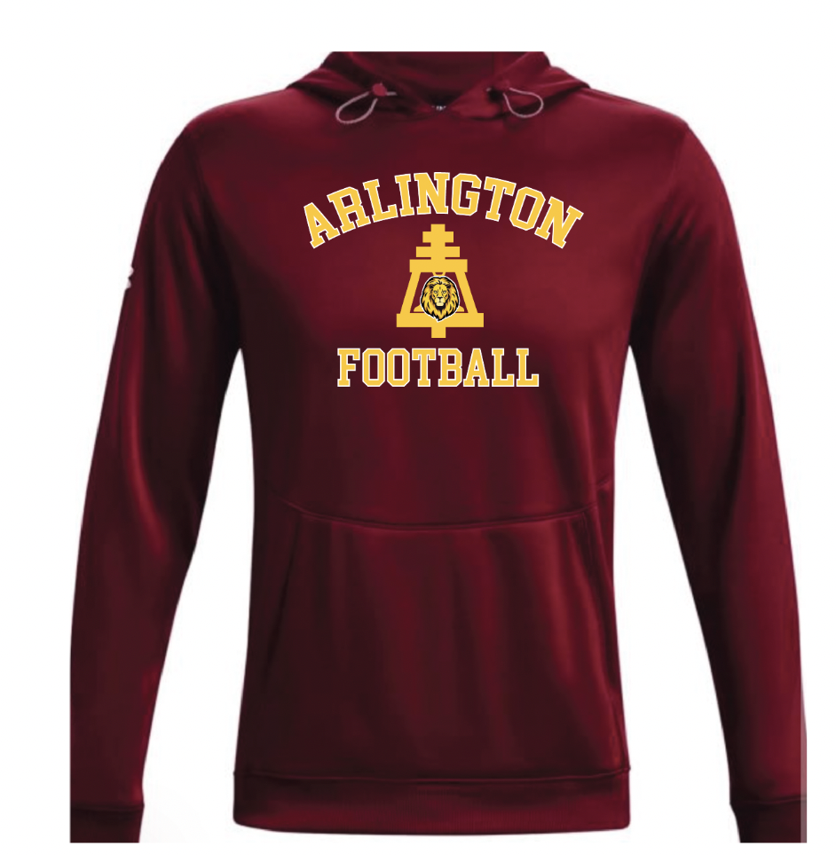 UA MAROON STORM FLEECE HOODIE