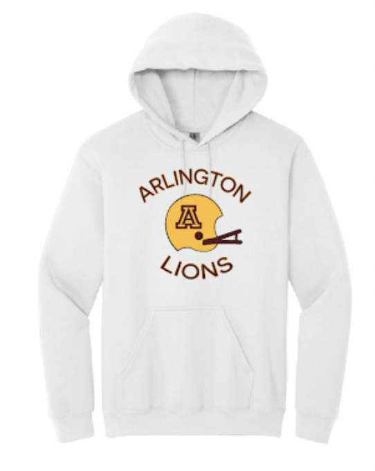 WHITE HOODED SWEATSHIRT